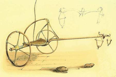 Carro rinvenuto in una tomba tebana I. Rossellini Monumenti dell'Egitto e della Nubia 1834