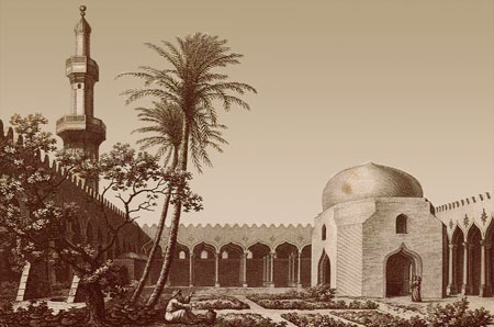 Alessandria, Basilica di Sant'Atanasio IV sec. d.C. trasformata in moschea Description de l'Egypte 1809