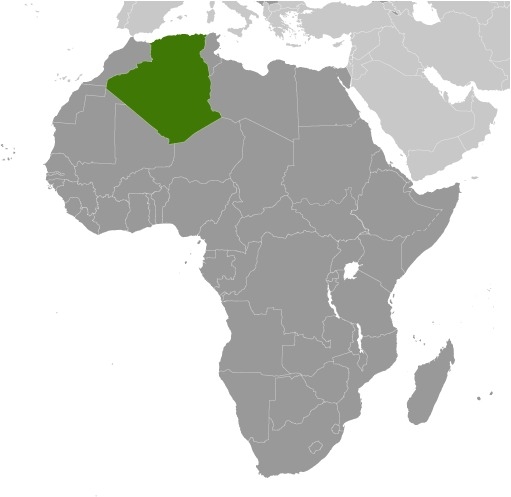 Cartina del luogo Algeria