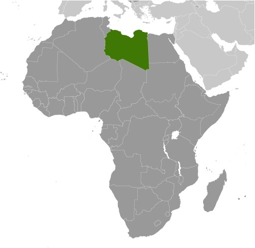 Libia mappa del luogo