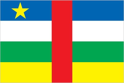 Central African Republic Flag Bandiera della Repubblica Centrafricana