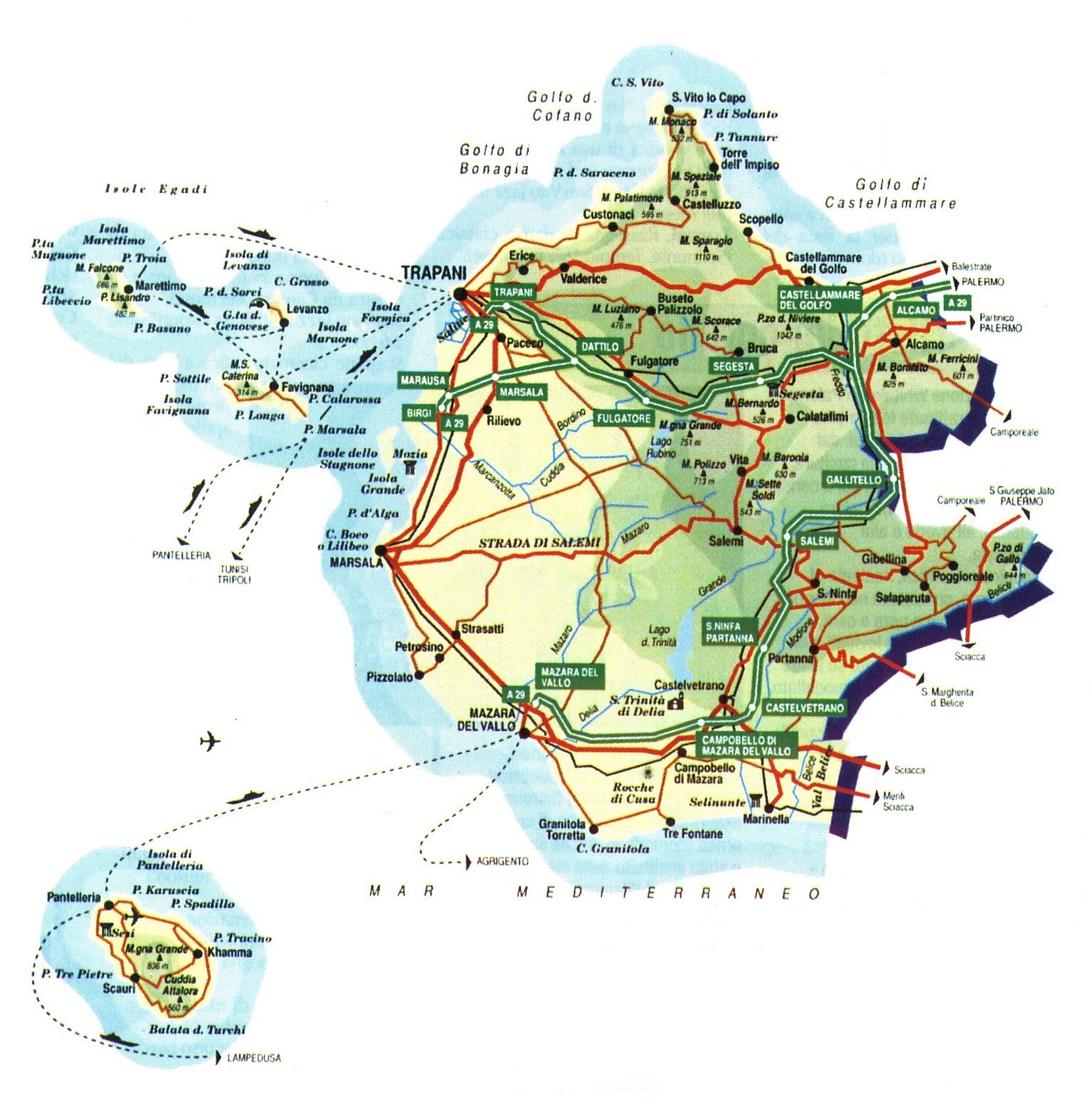 Cartina Libero Consorzio Comunale di Trapani