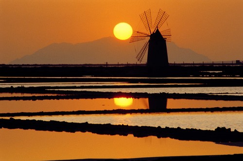 Saline di Trapani al tramonto